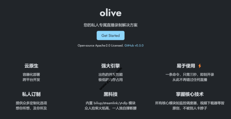 olive:您的私人专属直播录制解决方案。