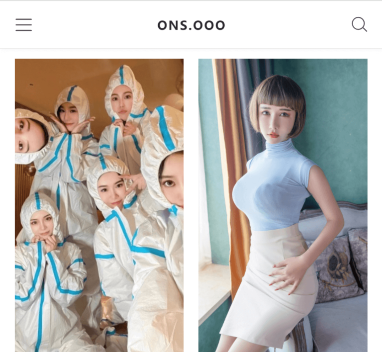 一个干净的图片写真网站-ONS.OOO,美图分享,每日更新.